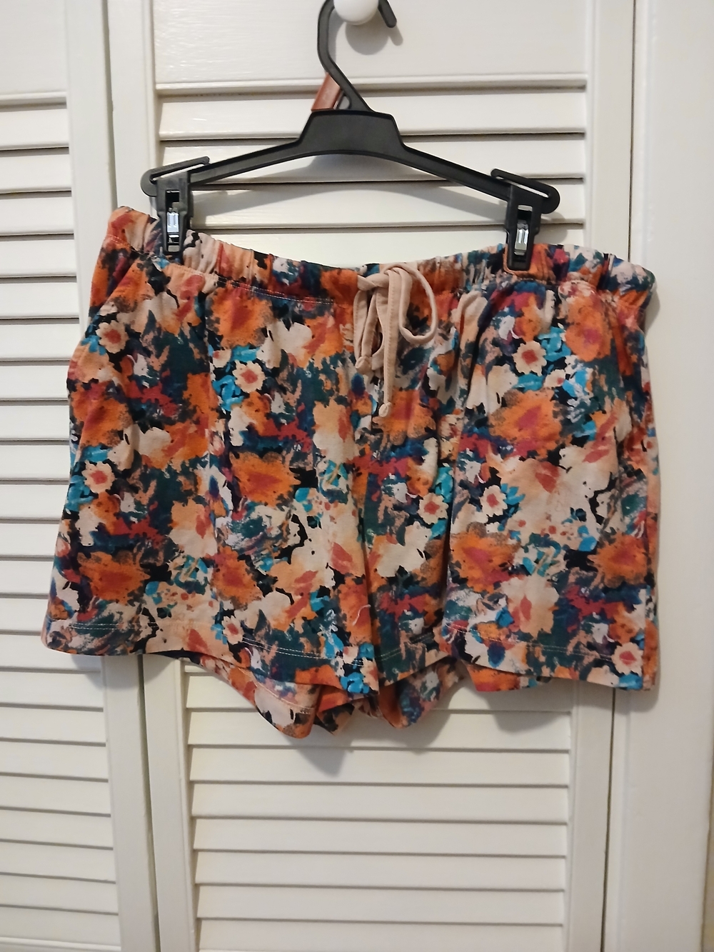 Floral Print Drawstring Women’s Shorts - Multicolor